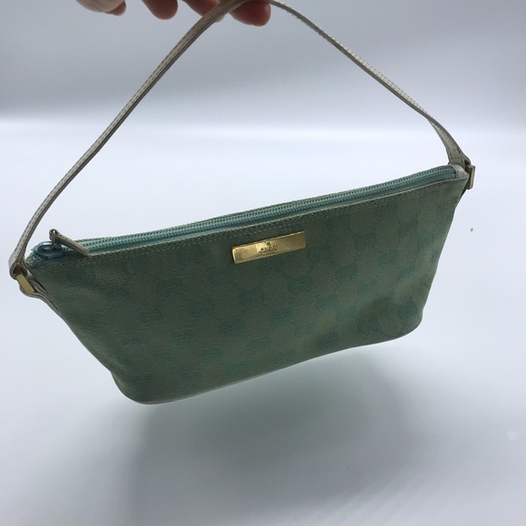 Gucci Mini Baguette GG Web In Mint - Picture 3 of 6